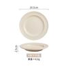 Cuenco y plato estilo crema, aptos para vajilla de color bajo esmaltado para el hogar, juego completo de cuencos de cerámica de alto valor cromático, platos y platos al por mayor.
