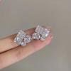 Diamante Geométrico Zircon brincos brincos de agulha de prata moda feminina estilo coreano moda todos os jogos de jóias de orelha estilo frio
