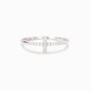 Anillo de plata s925 con una sola fila de diamantes finos, popular entre mujeres, con incrustaciones de diamantes, ideal para combinar con todo, ideal para internet en Europa y América.