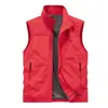 Nuevo chaleco de hombre para primavera y otoño, chaleco de trabajo sin mangas con múltiples bolsillos, chaleco para deportes al aire libre, chaqueta fina transpirable