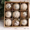 Decoración navideña colgante escena diseño árbol de Navidad bola transparente bola hueca colgante adornos creativos vestido de bricolaje