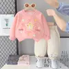 Conjunto de Menina Primavera e Outono 2026 Novo Estilo Bebê Crianças Elegante Menina Bebê Roupas de Outono Moletom com Renda Estrela Conjunto de Duas Peças