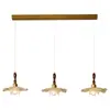 Luminária de Teto Estilo Medieval para Corredor, Lustre de Entrada em Madeira de Nogueira Retro Francês, Lustre Estilo Chinês Novo para Sala de Jantar com Proteção para os Olhos