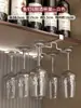 Estante para Copas de Vino sin Taladro para Uso Doméstico, Estante Colgante para Copas de Vino sin Clavos, Estante de Almacenamiento para Copas de Gabinete de Vino, Adorno Colgante de Lujo Ligero