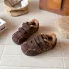 Sapatos de Algodão para Caminhada Infantil Outono e Inverno Novo Estilo Acolchoado Quente Antiderrapante Sola Macia Meninos e Meninas Estampa de Leopardo Sapatos Esportivos Botas de Algodão para Bebê