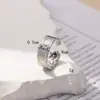 Anillo Abierto de Acero de Titanio para Mujer, Estilo Retro Francés, Celebridad de Internet, Estilo Ins, Elegante, Diseño de Nicho, Tendencia Irregular, No se Desvanece