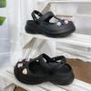 Sandalias ligeras de tacón medio para mujer, con punta de dibujos animados, impermeables, para playa, verano, exteriores, populares en internet