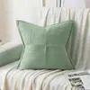 Funda de Cojín de Pana Patchwork de Color Sólido Nueva Transfronteriza Funda de Almohada Esterilla para Siesta de Oficina