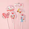 Decoración para Pastel Feliz Día de las Madres 2026 Mariposa 3D de Doble Capa Cinta de Cumpleaños para Mamá Lazo Insertar para Hornear