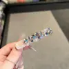 Presilha Bico de Pato Exquisita com Strass Estilo Coreano para Cabelo da Testa, Presilha Lateral, Piranha Fashion e Versátil, Acessório de Cabelo