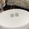 Brincos de zircônia com pino de prata 925, design de nicho feminino, estilo Ins, brincos de moda de alta qualidade, brincos pequenos e requintados