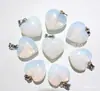 Venta Caliente Transfronteriza Colgante en Forma de Corazón de 16 mm Piedra de Cristal Rosa Natural Colgante de Corazón Accesorios para Collar de Corazón de Melocotón DIY