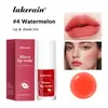 Tinte de labios lakerain transfronterizo, gloss labial hidratante y voluminizador con acabado perlado, labial líquido de doble uso para labios y mejillas