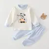 JQ Jingqi Conjunto para Bebé Primavera y Otoño Algodón Puro Ropa para Bebé Unisex Ropa para Casa Capa Base Ropa Interior Ropa de Otoño para Niños Pantalones de Otoño