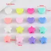 Contas Espaçadoras Estrela e Coração Coloridas em Acrílico Estilo Creme para DIY Corrente de Celular Artesanal Pequenos Acessórios Materiais e Peças