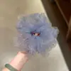 Nuevo Lazo para el Cabello de Estilo Europeo y Americano Transfronterizo, Suave y Elegante, Anillo para el Cabello Dulce de Lunares con Encaje Transparente, Scrunchie Grande