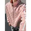 Colección Otoño 2026: Sudadera cárdigan extragrande estilo Hong Kong con cuello alto, tallas M-5X, HW261042-Extra P46