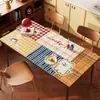 Jogo Americano Retro Estilo Americano, À Prova d'Água, Resistente a Óleo, Não Lavável, Luxo Leve, Sensação de Alta Qualidade, Toalha de Mesa de Centro, Protetor de Mesa Resistente ao Calor