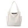 Bolsa Estilo Transfronteiriço 2026 Nova, Bolsa Tote Simples de Cor Sólida, Bolsa Dobrável de Tecido de Nylon de Grande Capacidade, Bolsa de Compras, Bolsa Feminina