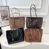 Bolsa tote retrô de alta qualidade feminina 2025 nova outono e inverno all-match grande capacidade bolsa de ombro de classe de estudante