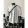 Primavera 2026 Novo Top Masculino Amigo da Pele Macio Estilo Coreano Cleanfit Design Simples com Caimento Relaxado e Sensação Preguiçosa