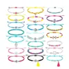 Nuevo Conjunto de Pulseras Trenzadas Arcoíris de Hilo con Cuentas de Estilo Étnico, Sencillo y Moderno, Superventas Transfronterizo Multicapa