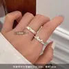 2026 Nuevo Juego de Anillos de Pareja Gato Perro Anillo Abierto de Nicho para Hombres y Mujeres Anillo de Banda Lisa de Gama Alta para Dedo Índice Regalo para Mejor Amigo