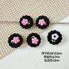 Cadena para teléfono móvil con cuentas de aleación, collar y horquilla, accesorios para el cabello, con diseño de conejo de viento y flores de color macarrón