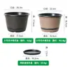 Nuevo producto transfronterizo: Maceta de madera tipo barril de vino, plástico engrosado y duradero, adecuada para balcón, uso interior y exterior, maceta grande de resina para cultivo en tierra