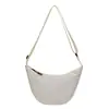 Bolso Hobo Ligero de Nylon en Forma de Media Luna, Correa Negra Ajustable Cruzado al Hombro, Bolso Cruzado Casual Diario para Mujer Compras Viajes