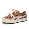 Tênis de Lona com Estampa de Leopardo Americano Tênis Casuais para Mulheres Outono 2025 Novo Versátil Casual Esportivo Confortáveis Sapatos 6681