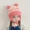 Gorro de bebé para otoño e invierno, gorro de pingüino, gorro de lana para niños, gorro de punto cálido de invierno para bebés niñas, a prueba de viento