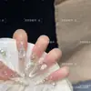 Estilo Chanel - Edição ClareadoraUnhas Vestíveis Originais Totalmente Feitas à Mão, Sensação de Luxo, Design Olho de Gato, Unhas Vestíveis de Luxo Leve