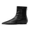 6383-1 Botines Cortos Vintage Texturizados para Mujer Adelgazantes Versátiles Tacón Alto Punta Fina Tobilleras