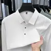 Camisa polo minimalista para hombre, nueva colección otoño 2026, cuello camisero, adecuada para jóvenes y adultos de mediana edad, estilo business casual, transpirable, manga larga
