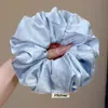 Goma para el pelo scrunchie azul de nuevo estilo para mujer, accesorio para el pelo versátil, estilo perezoso, moño grande, accesorio para el pelo de cuerda de alta gama