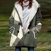 Nuevo abrigo de trench para mujer 2023 invierno engrosado imitación cordero estilo europeo y americano árbol de Navidad venta caliente transfronteriza con capucha al por mayor