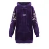 Sudadera de terciopelo doble cara, forrada de polar y engrosada para mujer, de longitud media, nuevo estilo otoño/invierno, prenda exterior con capucha moderna y elegante