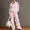 Conjunto Casual de Otoño para Mujer Estilo Perezoso de Color Sólido Diario Transfronterizo Europeo y Americano Versátil Nuevo Conjunto 2026 Blanco