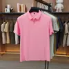 Camiseta polo de manga corta sin costuras de seda helada más vendida para hombre, color liso de verano, cuello camisero, transpirable, absorbente de sudor