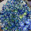 Paquete de Material de Vidrio de Color Mineral Irregular Azul para Uñas Artísticas DIY Decoración de Joyería Diamante Brillante Flash