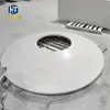 Banco de hormigón translúcido con remolino de disco redondo, silla luminosa nocturna para zona escénica, adorno de paisaje de cemento translúcido de forma irregular