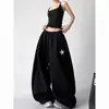 Calça de moletom cinza estilo esportivo casual para mulheres, nova coleção primavera 2026, cintura alta, modelagem solta, afina a silhueta, perna reta, calça atlética de perna larga