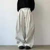 Calça casual retrô estilo japonês, de corte solto e perna larga, para homens e mulheres, adequada para primavera e outono, com estilo preppy, versátil para vários looks e calça de trabalho moderna.