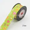 Fita de embalagem de presente com bolinhas de 25mm para grampo de cabelo, caixa de bolo DIY, cinto decorativo, fita de tecido 10 jardas/Rolo