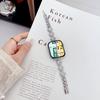 Correa de Reloj de Cobre con Trébol de Cuatro Hojas Incrustado de Diamantes Adecuada para Apple Watch 10 S11 Huawei Fit5 Gt6 Xiaomi Pulsera de Metal