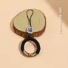 Novo Cordão Curto de Fivela de Anel com Caractere da Sorte Tecido Artesanal Estilo Chinês, Pingente Pequeno de Uso Duplo Estilo Antigo Anti-Perda Venda por Atacado
