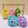Porta-moedas de Lã Tricotado Criativo Estilo Ins Chaveiro Fofo Pingente para Bolsa de Mulher Pequeno Presente Atacado