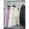 Ruoxin Verão 2025 Estilo Doce Francês Gola Alta Laço Solto Bordado Damasco Top Halter