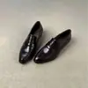 Chuyuji 2026 Nuevos Mocasines Vintage Sencillos para Mujer, Zapatos de Piel Slip-On de Tacón Grueso Estilo Británico